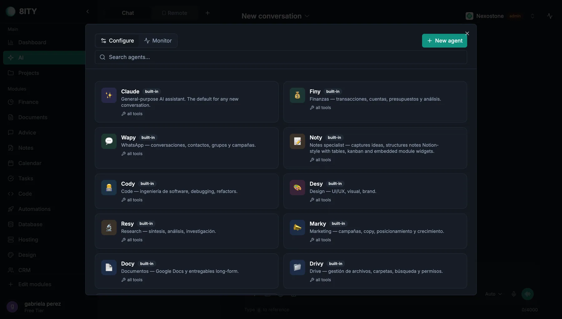 Vista de la plataforma 8ity: Se adapta a tu forma de trabajar